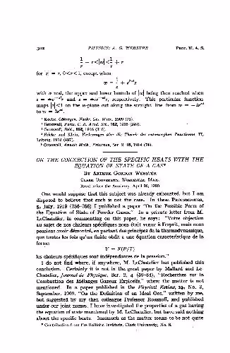 خرید و دانلود نسخه کامل کتاب On the Connection of the Specific Heats with the Equation of State of a Gas (1920)(en)(5s)