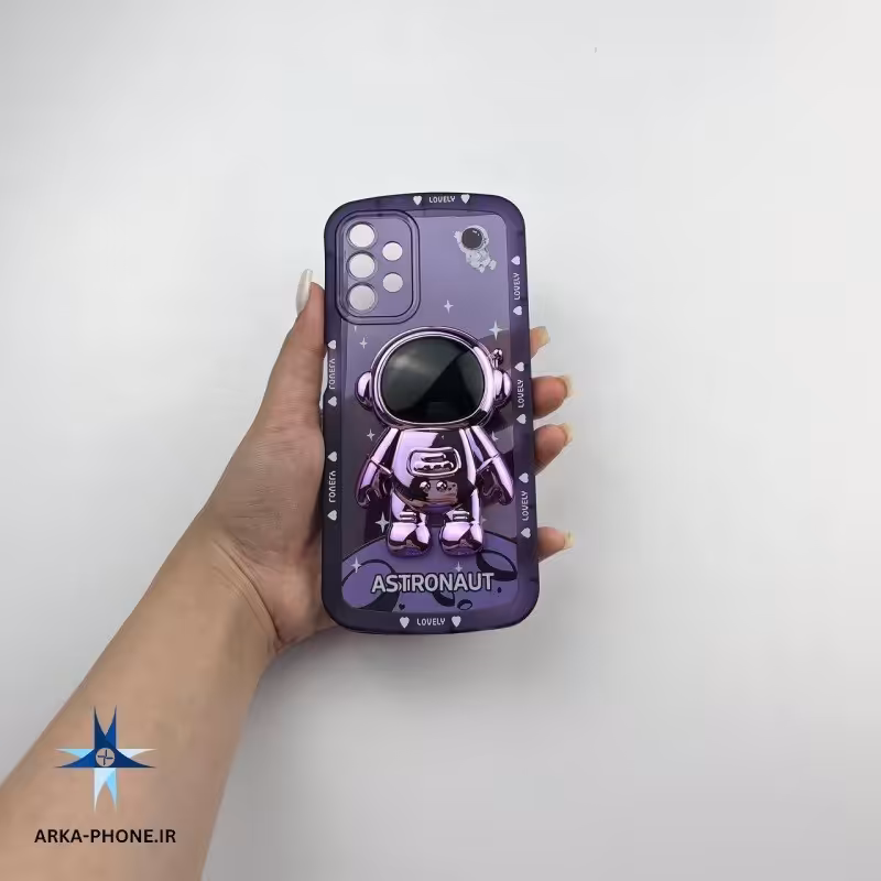 قاب گوشی Galaxy A52 4G سامسونگ طرح دار شفاف فضایی وپاپ سوکت فضانوردی 