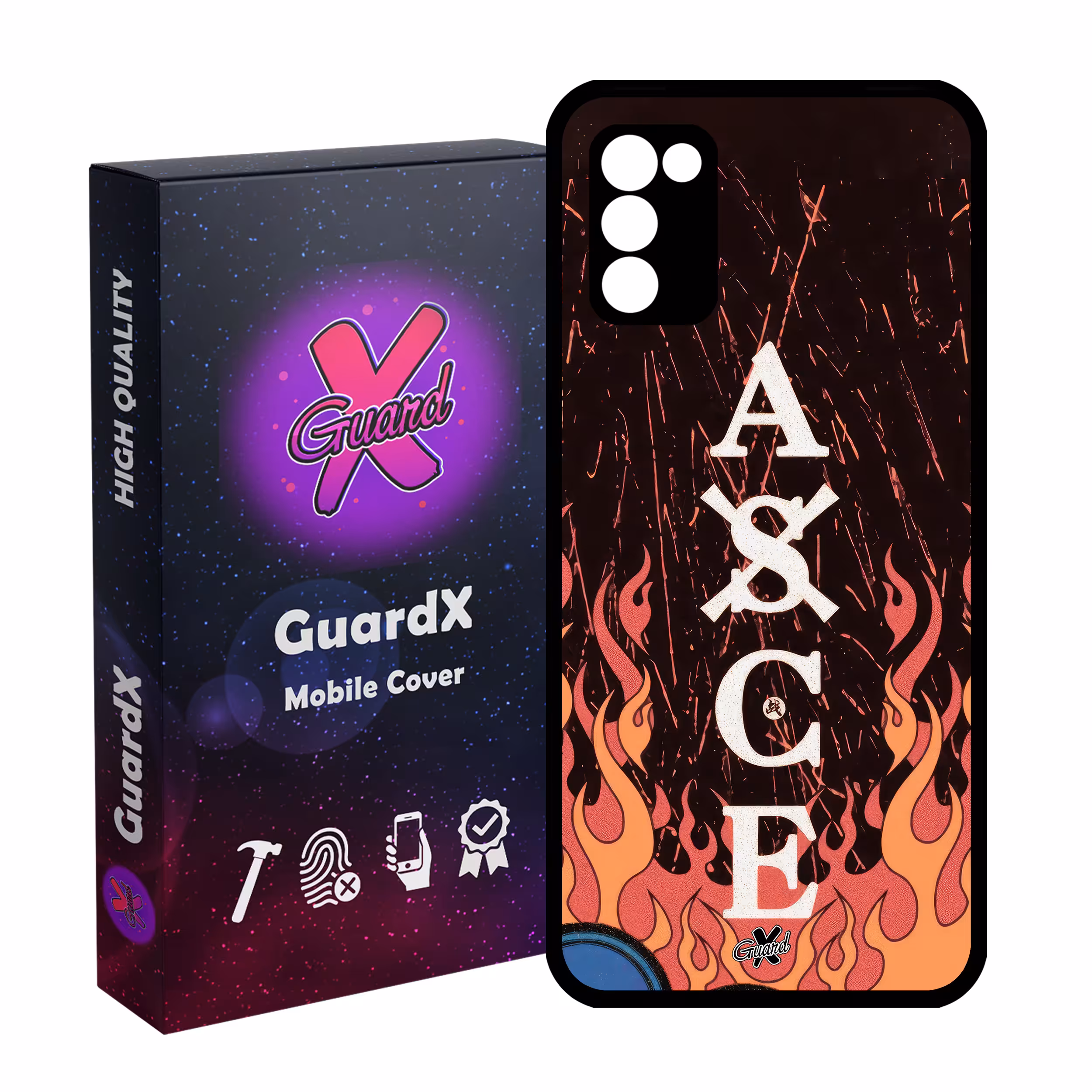کاور گارد ایکس طرح انیمه مدل Glass10577 مناسب برای گوشی موبایل سامسونگ Galaxy A03S/A02S/M02S/F02S