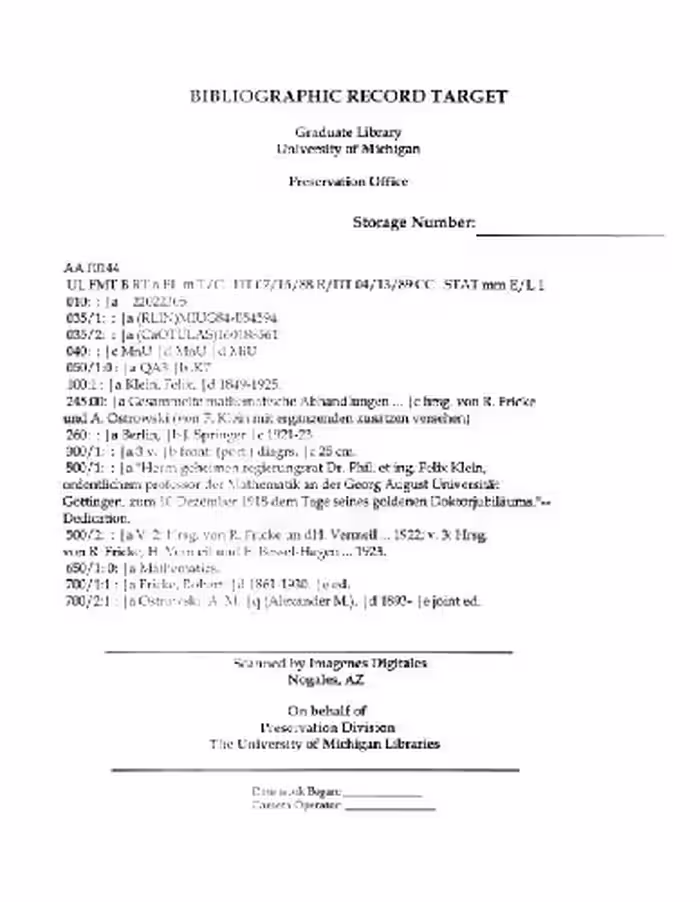 خرید و دانلود نسخه کامل کتاب Gesammelte mathematische Abhandlungen