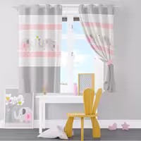پرده اتاق کودک Family Love girl فيل رزبرن RoseBorn