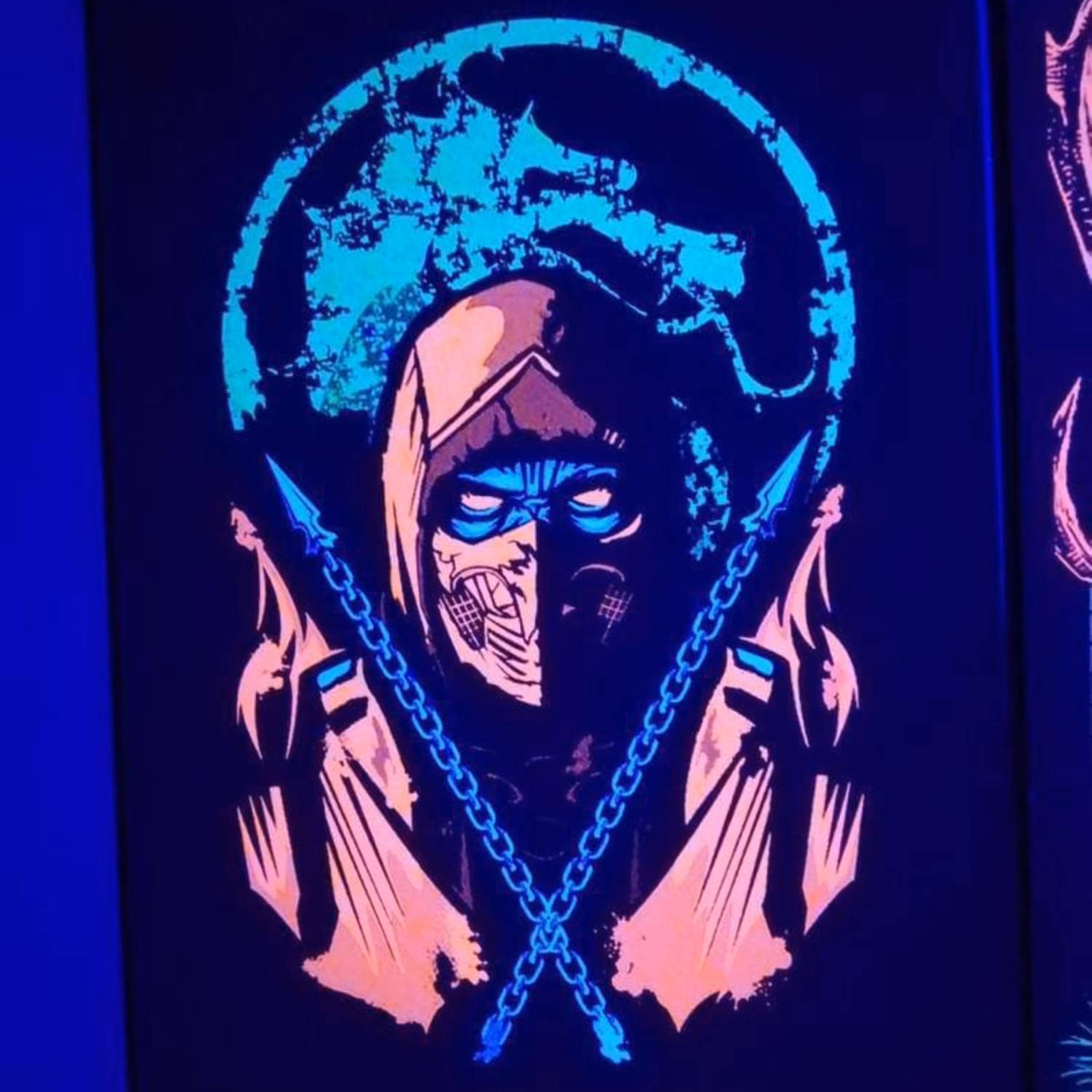 تابلو بلک لایت با طرح بازی 5 سایز 15 در 20 سانتی متر Blacklight Game