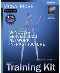 خرید و دانلود نسخه کامل کتاب Implementing, Managing, and Maintaining a Microsoft Windows Server 2003 Network Infrastructure