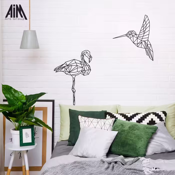 دیوارکوب مدل فلامینگو و پرنده کد A-ANM015 مجموعه 2 عددی