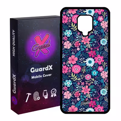 کاور گارد ایکس طرح Flower مدل Glass10210 مناسب برای گوشی موبایل سامسونگ Redmi Note 9S / Note 9 Pro / Note 9 Pro Max