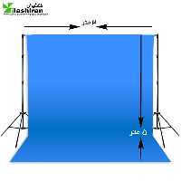 پرده (فون) مخمل 5 × 3 متر آبی