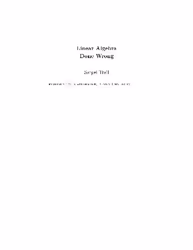 خرید و دانلود نسخه کامل کتاب Linear Algebra Done Wrong