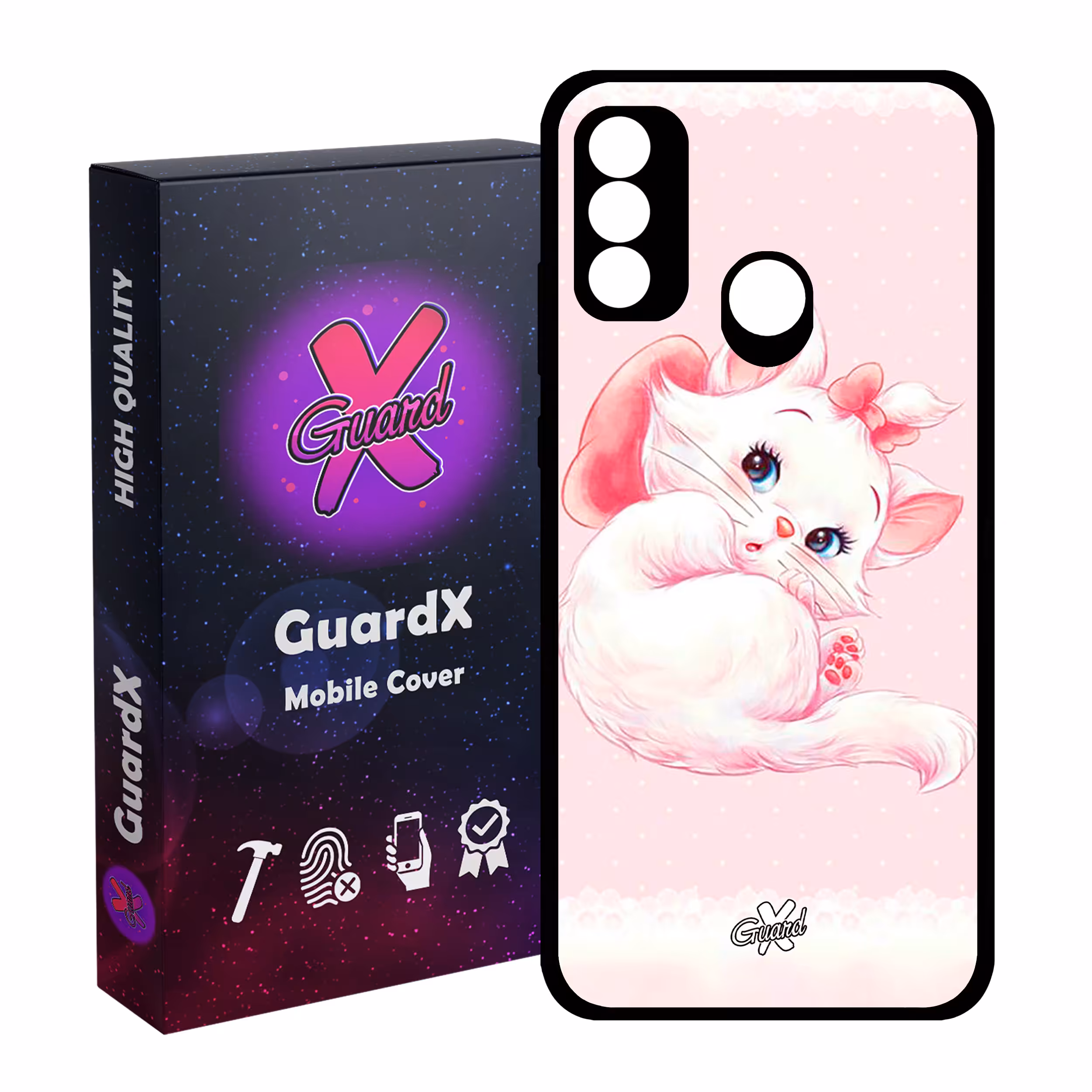کاور گارد ایکس طرح Cat مدل Glass10219 مناسب برای گوشی موبایل هوآوی P Smart 2020