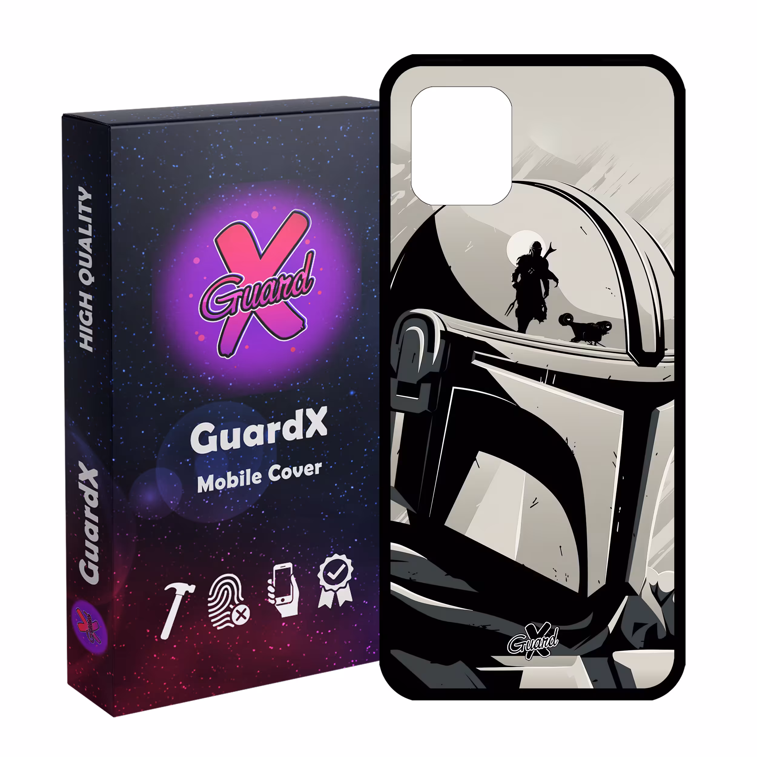 کاور گارد ایکس طرح Mandalorian مدل Glass10502 مناسب برای گوشی موبایل سامسونگ Galaxy Note 10 Lite / A81