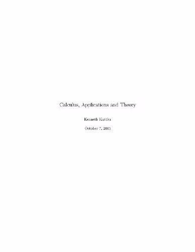 خرید و دانلود نسخه کامل کتاب Calculus, applications and theory