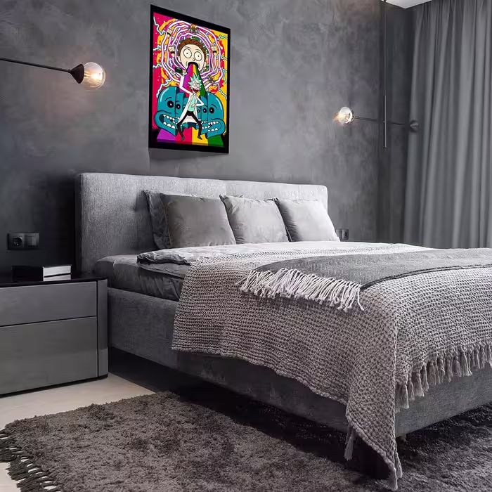 تابلو مدل Rick &amp; Morty کد F-1053