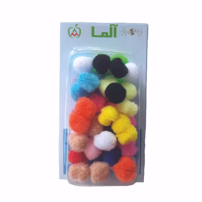 توپک پوم پوم آلما کد k50 بسته 50 عددی