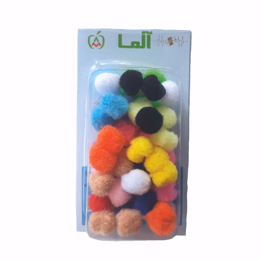 توپک پوم پوم آلما کد k50 بسته 50 عددی