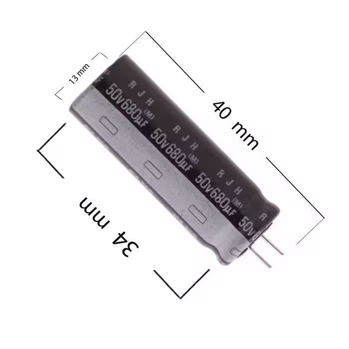 خازن الکترولیت 680 میکرو فاراد کد 00064 بسته 2 عددی
