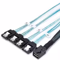 کابل تبدیل 1 به 4 Mini SAS SFF-8643 به SATA مدل SM105 - ایپکی