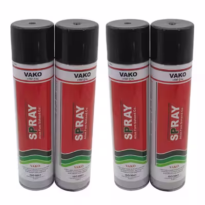 اسپری رنگ مشکی واکو مدل 300ML حجم 1.200 لیتر بسته 4 عددی