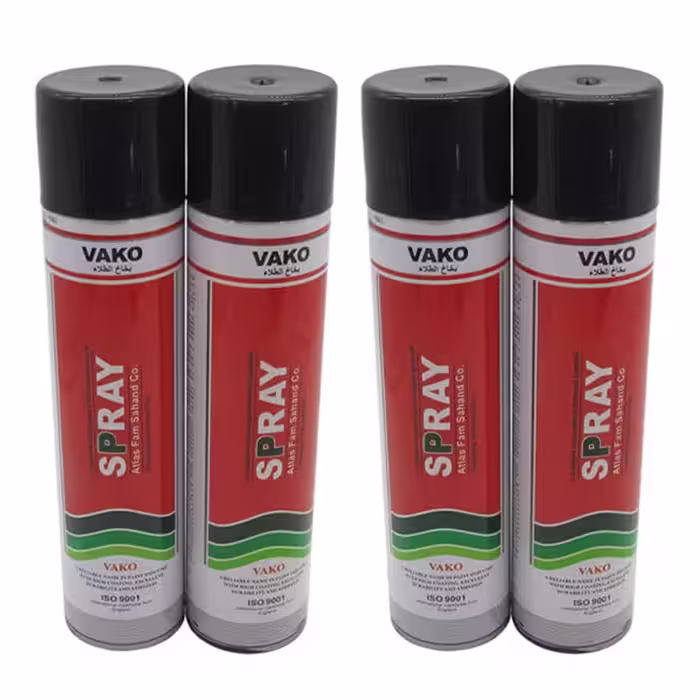 اسپری رنگ مشکی واکو مدل 300ML حجم 1.200 لیتر بسته 4 عددی