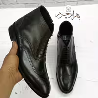 نیم بوت مردانه چرم طبیعی مشکی ریچموند