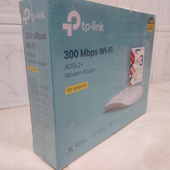 مودم دو آنتن ADSL پلاس تی پی لینک مدل TD-W8961Nبا سه سال گارانتی اصلی