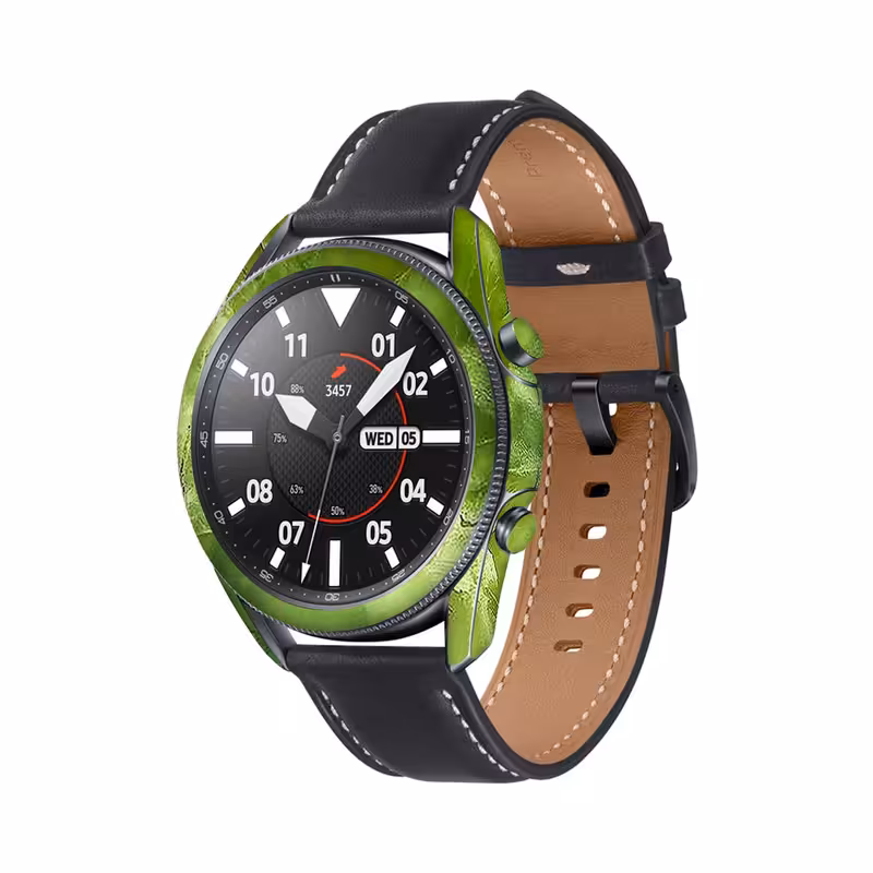 برچسب ماهوت طرح Green-Crystal-Marble مناسب برای ساعت هوشمند سامسونگ Galaxy Watch3 45mm | کالا برتری