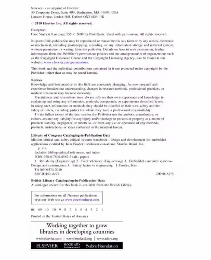 خرید و دانلود نسخه کامل کتاب Mission-Critical and Safety-Critical Systems Handbook. Design and Development for Embedded Applications