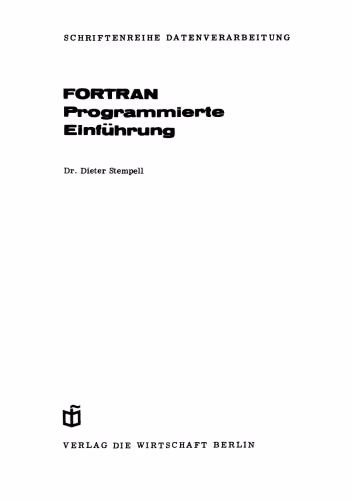 خرید و دانلود نسخه کامل کتاب Fortran Programmierte Einführung
