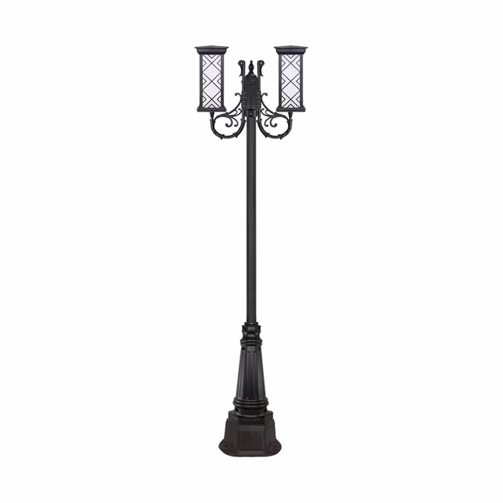 چراغ دو شاخه پارکی و حیاطی بیتانور مدل درتا بلند طرح دار کد 482322BT-96202