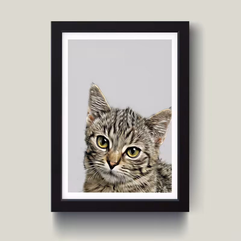 تابلو مدل Cutty Cat کد S1433-b | دنیای قاب