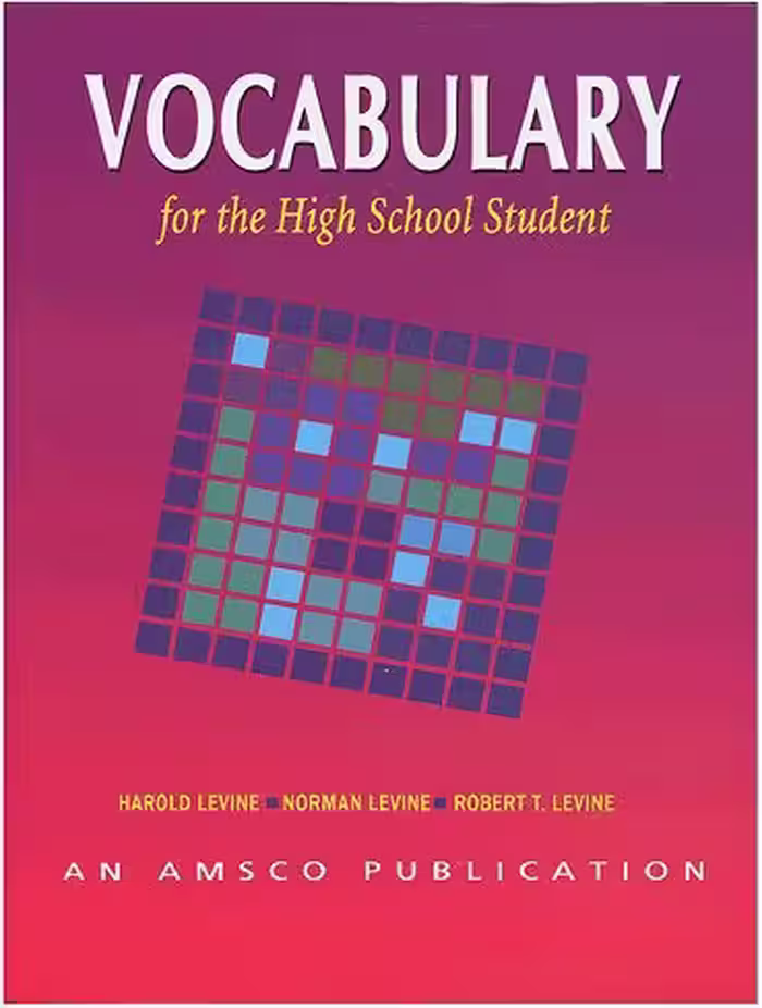 کتاب Vocabulary for the high school students