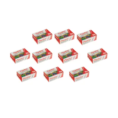گیره کاغذ پنتر مدل روکش دار رنگی بسته 10 عددی