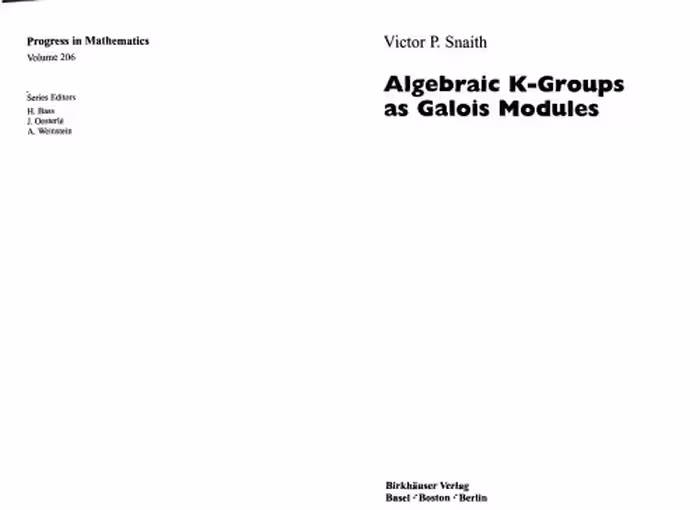 خرید و دانلود نسخه کامل کتاب Algebraic K-groups as Galois modules