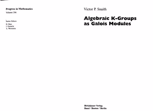 خرید و دانلود نسخه کامل کتاب Algebraic K-groups as Galois modules