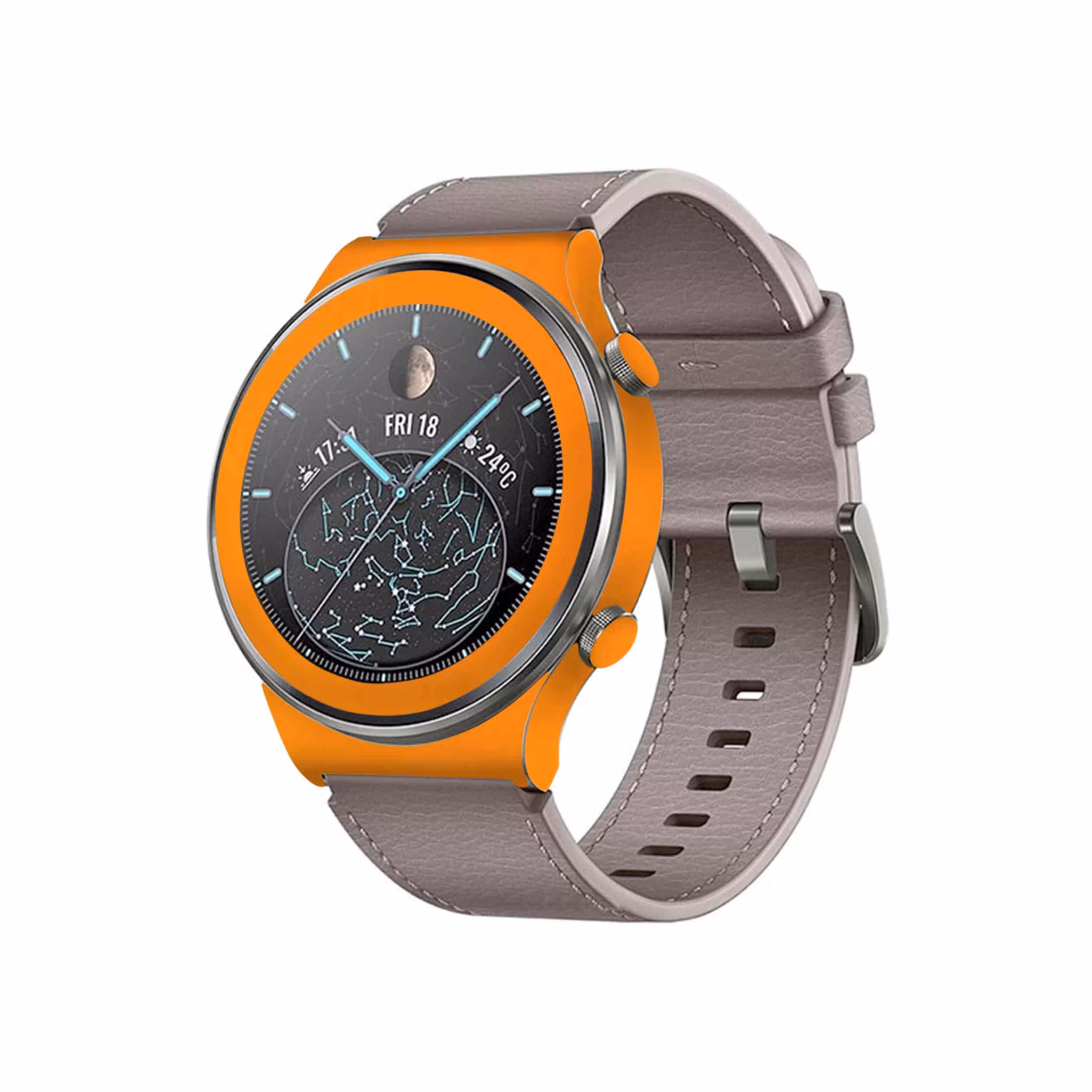 برچسب ماهوت طرح Matte Orange مناسب برای ساعت هوشمند هوآوی Watch GT 2 Pro