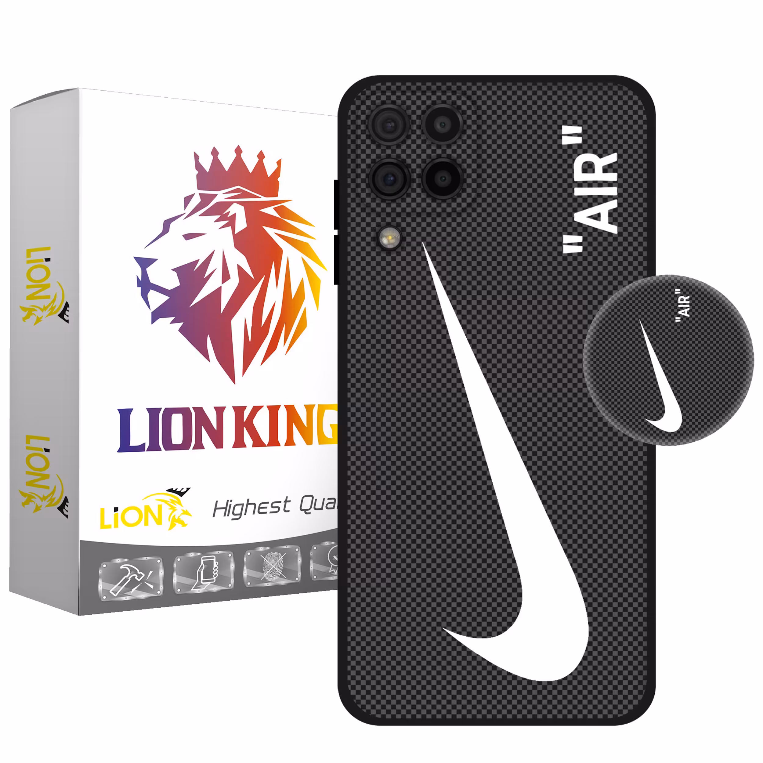 کاور لاین کینگ مدل ICK مناسب برای گوشی موبایل سامسونگ Galaxy A22 4G به همراه پایه نگهدارنده
