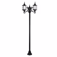 چراغ حیاطی ایستاده دو شاخه با طول 2.6 متر شفق مدل تینا کد 3619