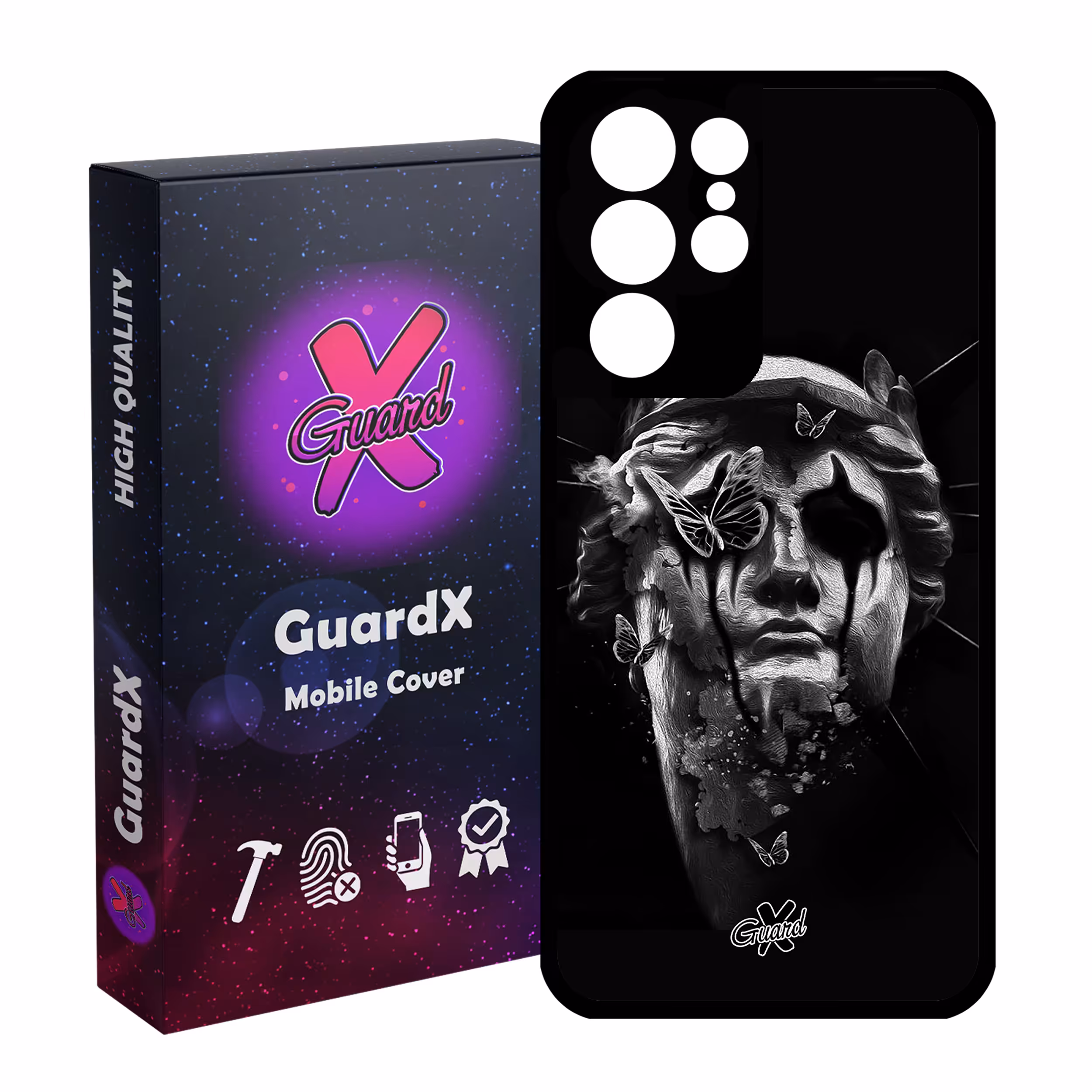 کاور گارد ایکس طرح مرد مدل Glass10278 مناسب برای گوشی موبایل سامسونگ Galaxy S21 Ultra