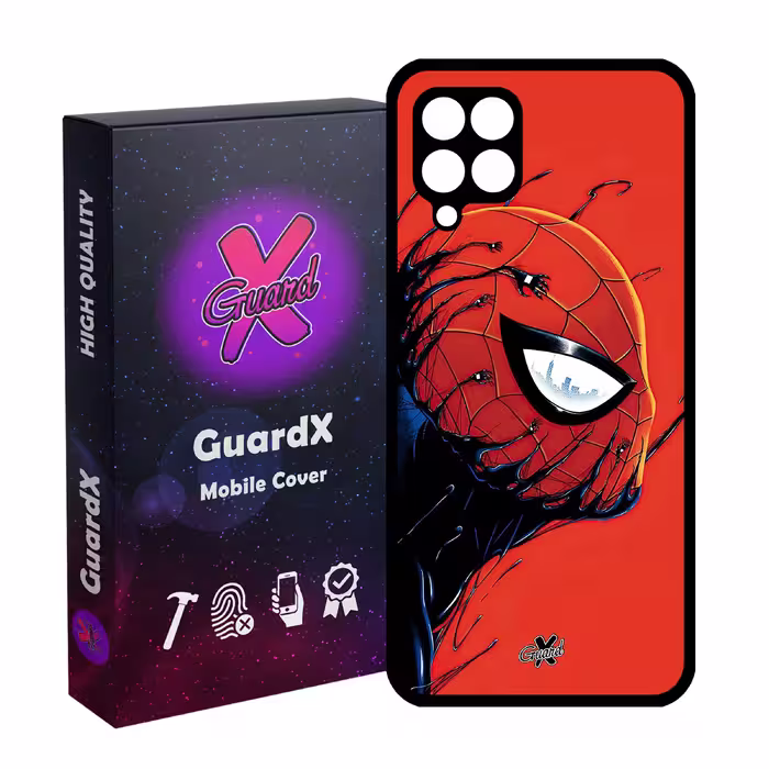 کاور گارد ایکس طرح مرد عنکبوتی مدل Glass10566 مناسب برای گوشی موبایل سامسونگ Galaxy A12/M12/F12