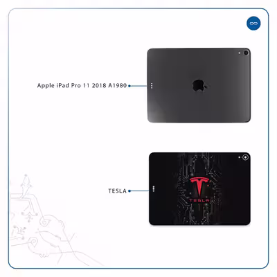 برچسب پوششی ماهوت مدل TESLA مناسب برای تبلت اپل iPad Pro 11 2018 A1980