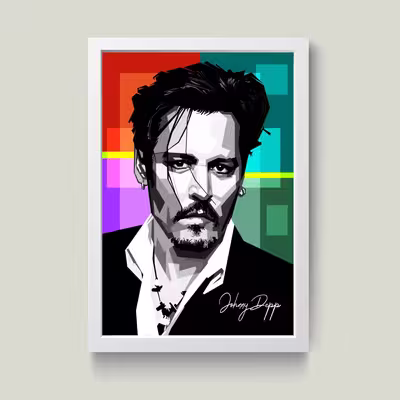 تابلو مدل Johnny Depp کدS1657-w