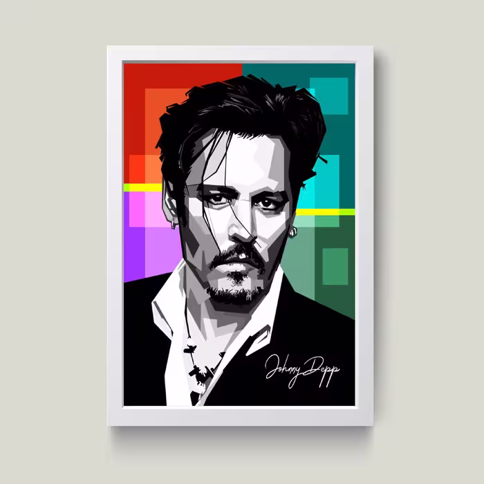 تابلو مدل Johnny Depp کدS1657-w