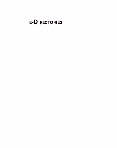خرید و دانلود نسخه کامل کتاب e-Directories: Enterprise Software, Solutions, and Services
