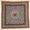 رومیزی قلمکار ممتاز اصفهان اثر عطريان طرح شیخ لطف اله مدل G122 سایز 120*120 سانتی متر