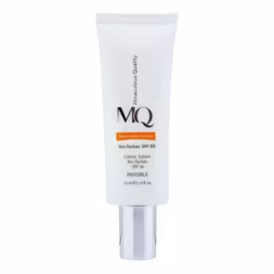 کرم ضد آفتاب بی‌رنگ ام کیو SPF50 مدل BIO TACHES مناسب انواع پوست، حجم 55 میلی‌لیتر