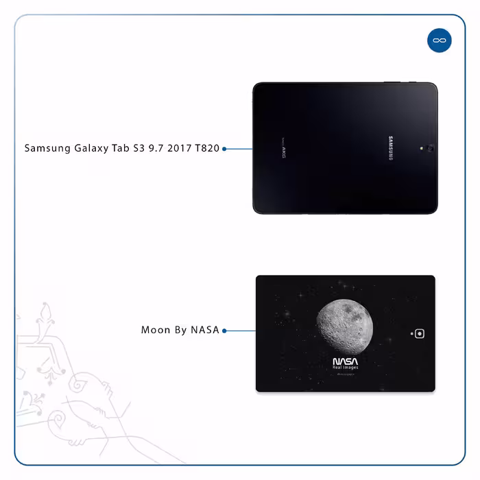 برچسب پوششی ماهوت مدل Moon-By-NASA مناسب برای تبلت سامسونگ Galaxy Tab S3 9.7 2017 T820