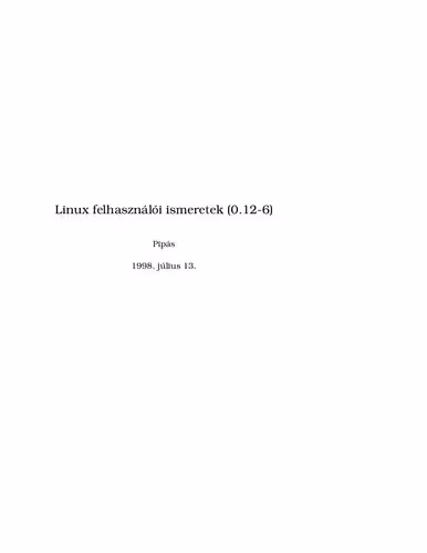 خرید و دانلود نسخه کامل کتاب Linux felhasználói ismeretek