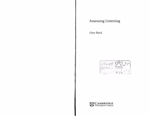 خرید و دانلود نسخه کامل کتاب Assessing Listening (Cambridge Language Assessment)