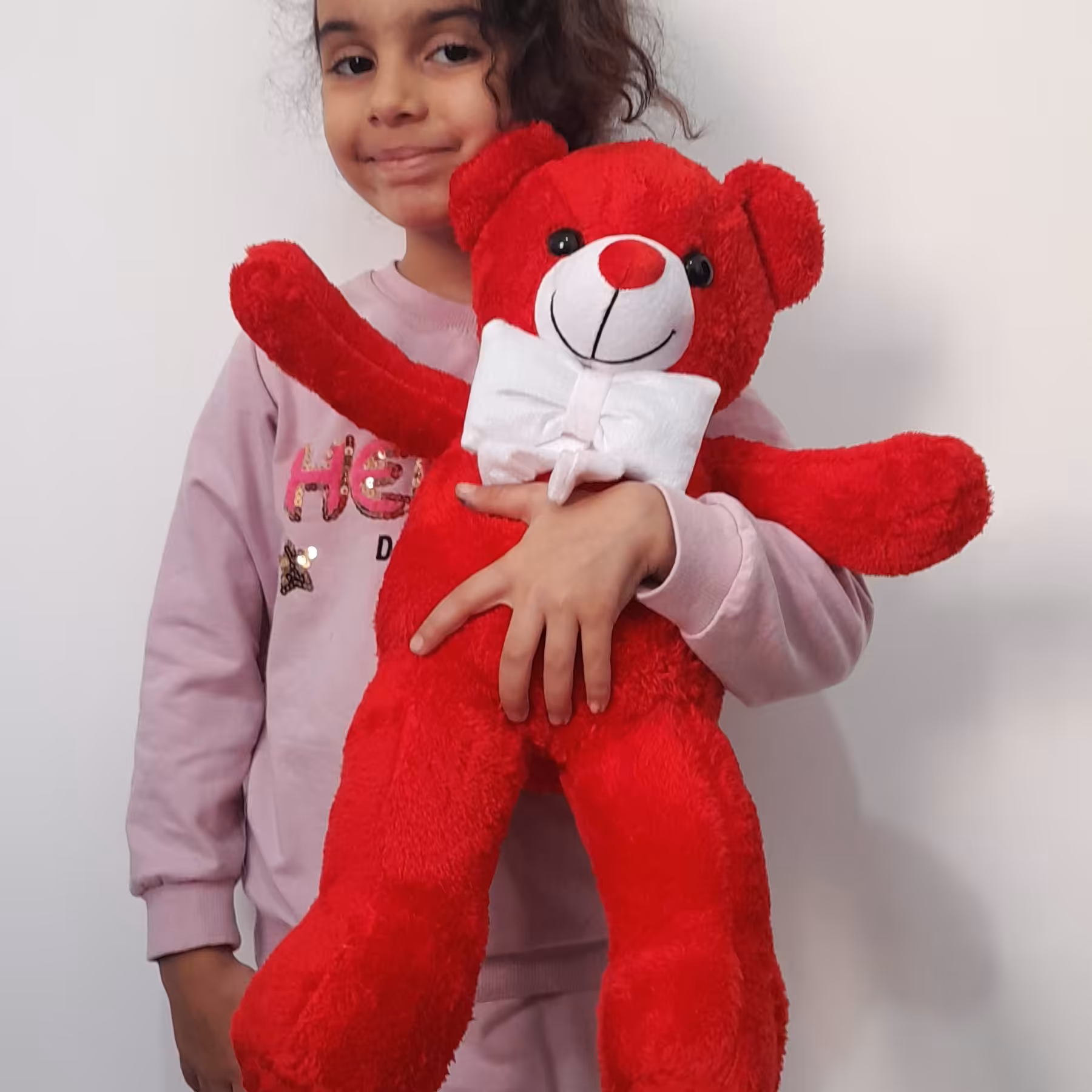 عروسک خرس شاسخین بزرگ 50 سانت پاپیون دار