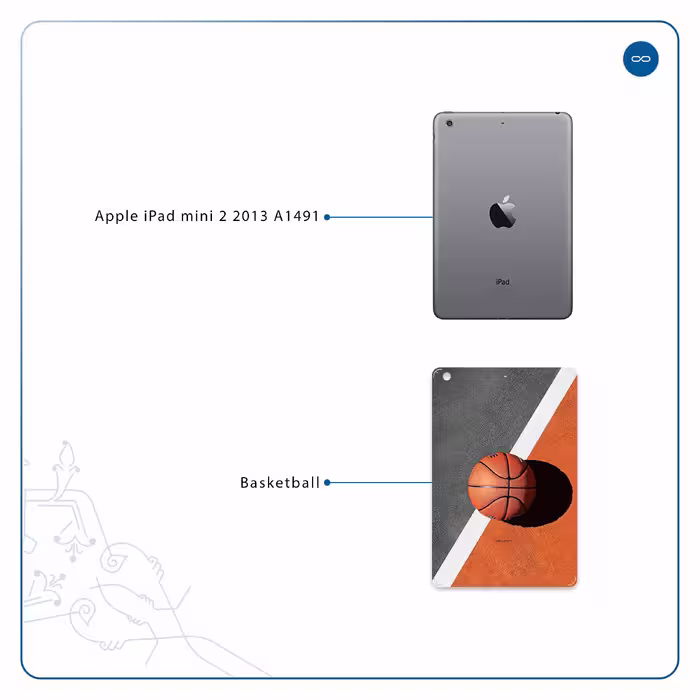 برچسب پوششی ماهوت مدل Basketball مناسب برای تبلت اپل iPad mini 2 2013 A1491