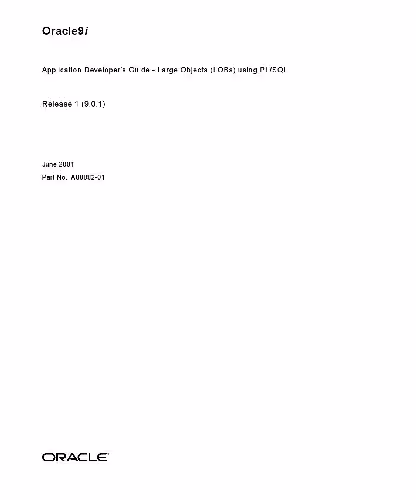 خرید و دانلود نسخه کامل کتاب Oracle9i Application Developer's Guide - Large Objects (LOBs) using PL/SQL