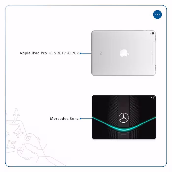 برچسب پوششی ماهوت مدل Mercedes-Benz مناسب برای تبلت اپل iPad Pro 10.5 2017 A1709